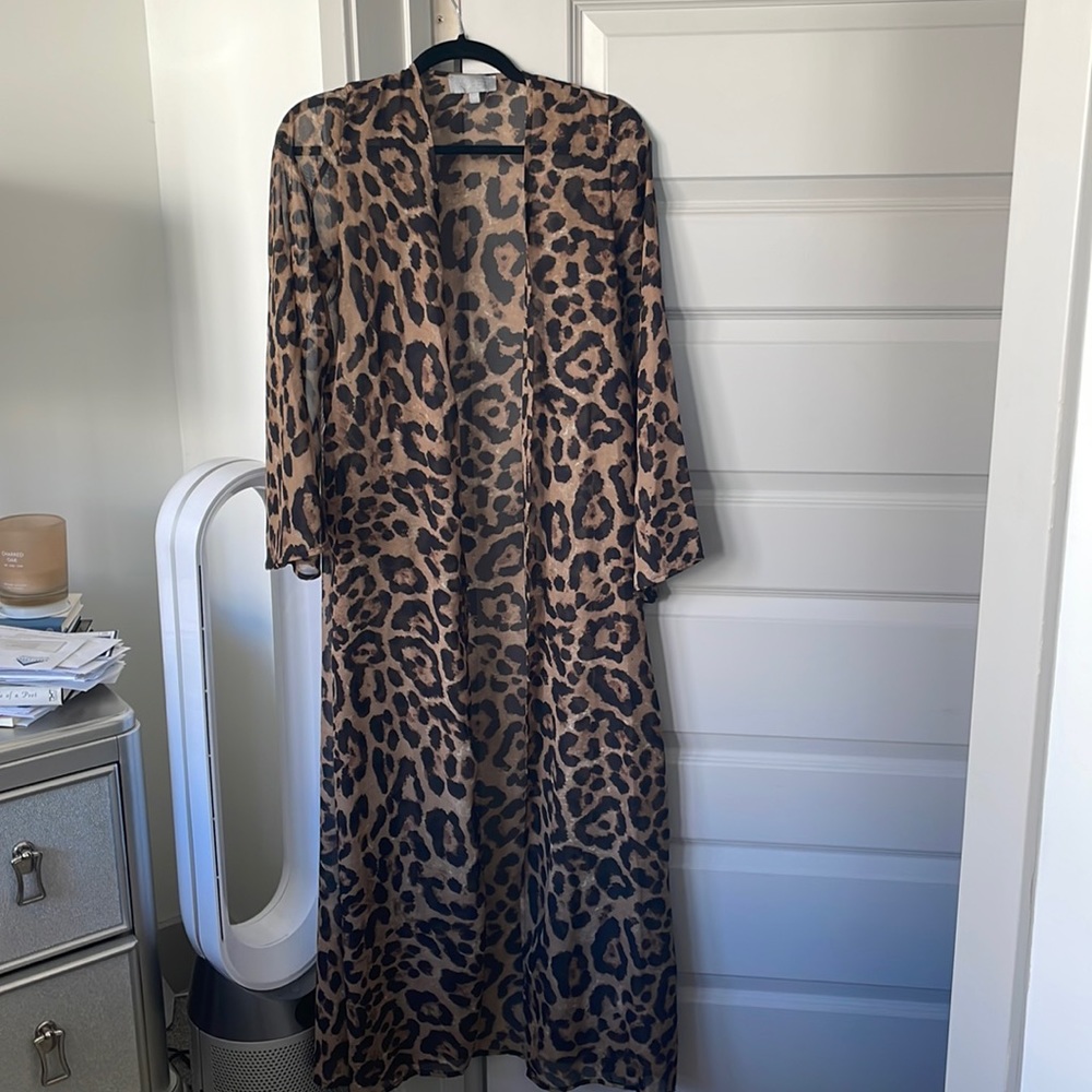 Asher translucent cheetah duster